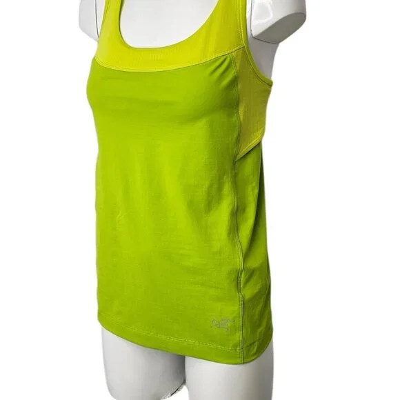 Arc'teryx Womens Cita Sleeveless Athletic Tank Top, Yellow, Green, Size Small - Picture 9 of 9